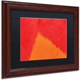 thumbnail image 2 of Trademark Fine Art "Abstract Orange Triangle" Canvas Art by Claire Doherty, Black Matte, Wood Frame, 2 of 4