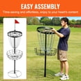 thumbnail image 6 of VEVOR Disc Golf Basket, 24-Chains Portable Disc Golf Target Hole, Heavy Duty Steel Practice Disc Golf Target, Indoor & Outdoor Disc Golf Course Basket, Disc Golf Basket Stand Equipment, Black, 6 of 9
