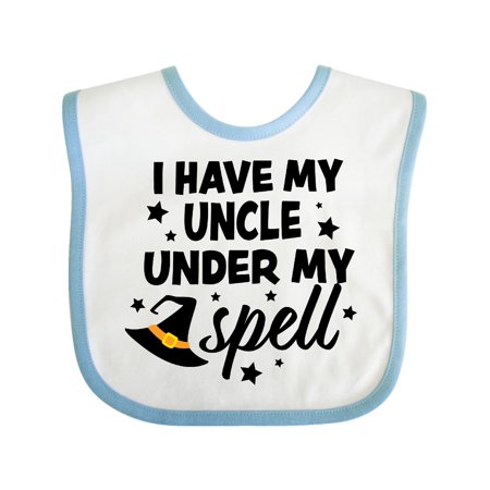 

Inktastic I Have My Uncle Under My Spell with Cute Witch Hat Gift Baby Boy or Baby Girl Bib