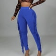 thumbnail image 4 of Birdeem Womens Sexy Tight Solid Color Fringed Bandage Trousers, 4 of 10