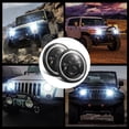 thumbnail image 6 of 7 inch Car Motorcycle Headlight, LED Headlight with DRL/Turn Signal/Low Beam/, Red Angle Eyes, for Wrangler JK TJ LJ CJ H2 Chevy Ford Truck SUV, 6 of 7