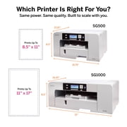 Sawgrass SG500 Sublimation Printer Bundle, SubliJet 31mL UHD Inks and TruePix Sublimation Paper, Wi-Fi Enabled