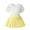 Yellow, variant on Edvintorg Toddler Girl Outfits Set Short Sleeve Flower Mesh Tops +Pleated Skirt Set 2Pcs Clothing for Children Girls 18Months-5Years School Girl Outfit for Kids