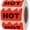 Fluorescent Red, variant on 500pcs Rave Hot Stickers 2 x 1-1/5 Inch Fluorescent Red, Hot Flame Fire Shape Labels, Marking Popular Items for Party, Restaurants, Spicy Food (Fluorescent Red)