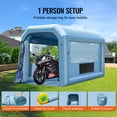 thumbnail image 3 of KFFKFF Portable Spray Shelter, 13.1x9.8x9 ft, Includes 750W Blower & Filtration System, Ideal for Motorcycles, Bicycles & Vehicle Parts, 3 of 9