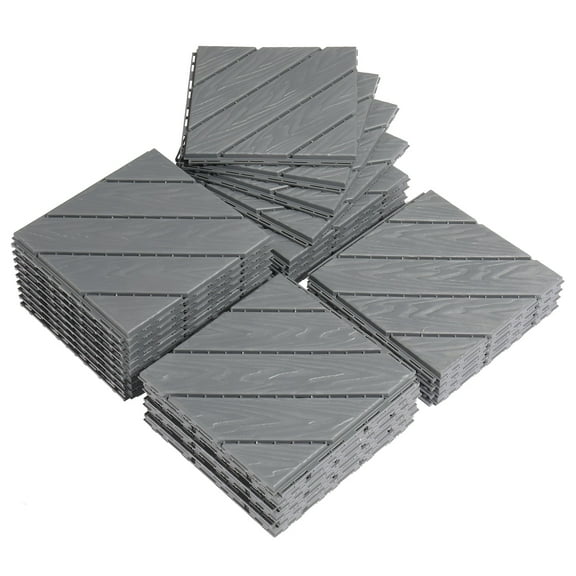 UBesGoo 27 Pcs Deck Tiles 12"x12" Interlocking Deck Tiles for Porch Poolside Balcony Backyard