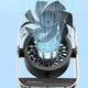 thumbnail image 5 of Bewildely Ventilador eléctrico portátil de acrílico con 100 niveles de velocidad del viento, recargable por USB, silencioso. Electrodomésticos morados, 5 of 6