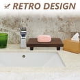 thumbnail image 2 of Wooden Stool Tray Small Base Kitchen Sink Modern Bathroom Decor Pedestal Stand for Plants, 2 of 6