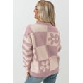 thumbnail image 3 of a.Jesdani Essential Plaid & Floral Sweater - Cozy Fall Must-Have, 3 of 5