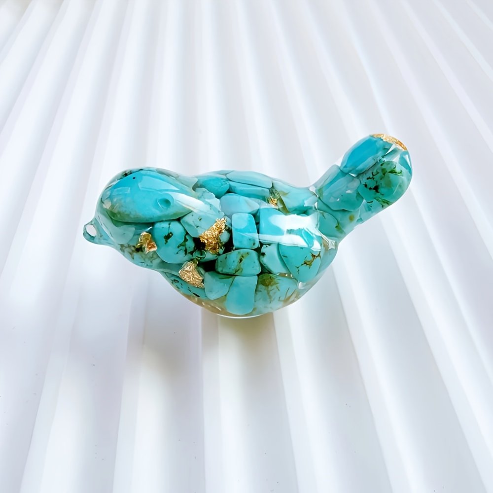 1/3/5/8pcs Random Color Resin Crystal Crushed Stone Bird Decoration, Home Office Garden Desktop Decoration, Ideal Holiday Gift, Indoor Decorative Stone