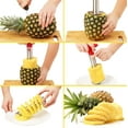 thumbnail image 5 of Pineapple Corer and Slicer Tool - Stainless Steel Pineapple Cutter for Easy Core Removal & Slicing - Super Fast Pineapple Slicer and Corer Tool Saves you Time (Red), 5 of 9