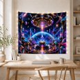 thumbnail image 5 of Moon Stars Vivid with Cosmic Raised Circular Platform, Mystical Fantasy for Space Lovers, Galaxy Room Decor, Graduation Gift, Tapestry Wall Hanging for Bedroom and Dorm, 5 of 7