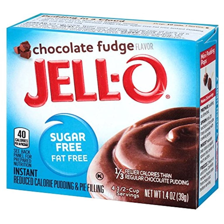 Jell-O Sugar-Free Chocolate Fudge Instant Pudding Mix 1.4 Ounce