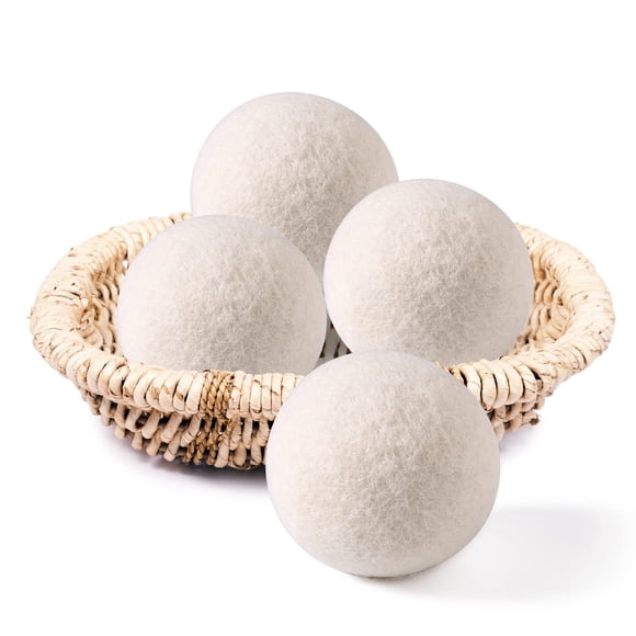 Pelotas de lana para secadora Softkomfyy, 4 unidades, orgánicas XL