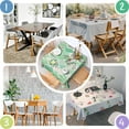 thumbnail image 4 of Pioneer Flower Floral Print Pattern Square Tablecloth,Waterproof Square Table Cover,Wipeable Spillproof Washable Table Cover for Home Kitchen Party Decor 42"X42"(107x107cm), 4 of 6