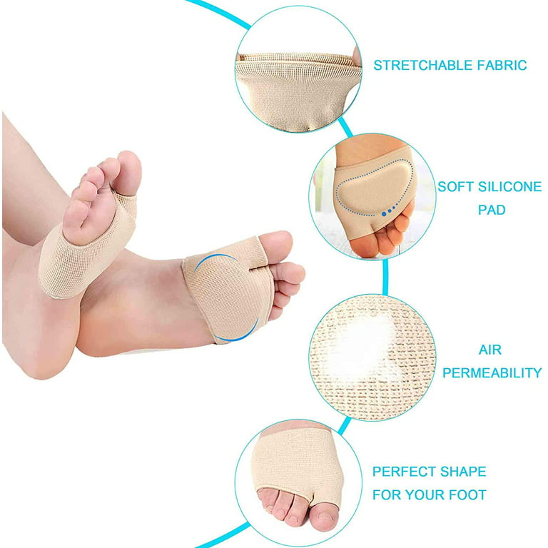 Buy Metatarsal Pads - Gel Sleeves Forefoot Cushion Pads - Fabric Soft Foot  Care Ball of Foot Cushions for Bunion Forefoot Mortons Neuroma Blisters  Callus Supports Metatarsalgia Pain Relief - Men Women