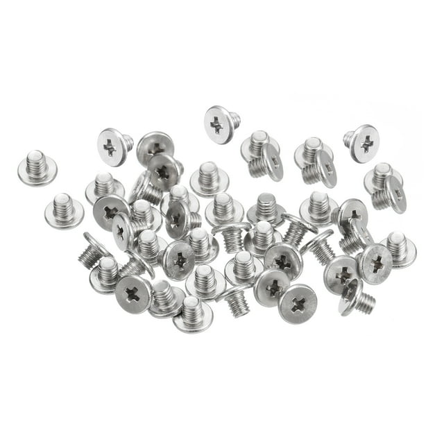 Unique Bargains M3x0.5x3mm Lot de 100 Vis Plates Rondes en Métal pour Machine à Entraînement Phillips