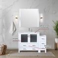 thumbnail image 3 of Volez 48 in W Single Vanity with Side Cabinet, Ceramic Top, Faucet Set, and 34 in Mirror, 3 of 6