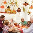 thumbnail image 3 of Thanksgiving Decorations Niyattn Fall 34 Pcs Hanging Swirls Ceiling Decor - Fall Maple Acorns Pumpkin Turkey Ceiling Decoration, 3 of 7