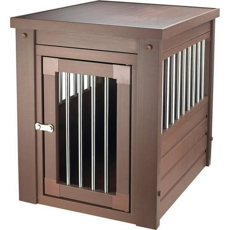 (Chipped piece) New Age Pet Ecoflex Furniture Style Dog Crate End Table - Russet Medium