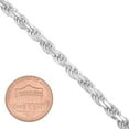 thumbnail image 2 of 4.8mm .925 Sterling Silver Diamond-Cut Twisted Rope Chain Bracelet, 9 inches, 2 of 7