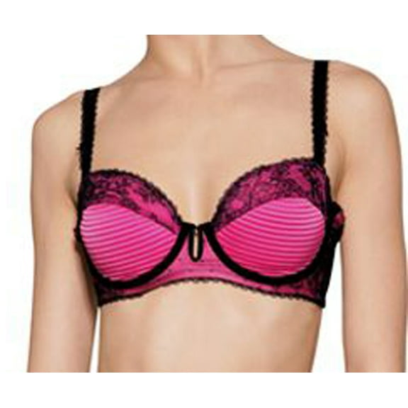 Dita Von Teese Parisienne Bra D59452, Black/Hot Pink,32B