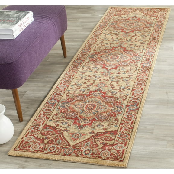 SAFAVIEH Mahal Oswin Oriental Area Rug, Red/Natural, 12' x 18'