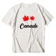 thumbnail image 5 of TaTaai Ladies Summer Casual T Shirt Canada Day Maple Leaf Print Front Back Pattern Crew Neck Short Sleeve Top Gift, 5 of 5