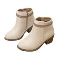 thumbnail image 5 of UngA Girl Ankle Boots Side Zipper Short Suede Booties Fashion Boots for Girls (Little Kid/Big Kid),Size 1, 5 of 9