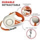thumbnail image 3 of Correa retráctil para perros con luz LED | Correa reflectante para perros que caminan (naranja), 3 of 7
