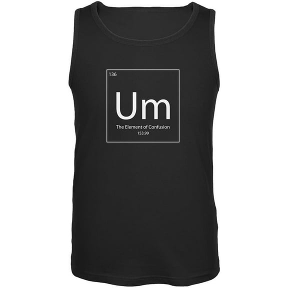 Um Periodic Table Black Adult Tank Top - Small