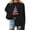 Black, variant on GUZOM Womens Pink Christmas Sweatshirt - 100% Polyester Oversized Crew Neck with Sparkling Pink Christmas Tree Graphic, Festive Casual Wear for Fall Winter Holidays,Size XL