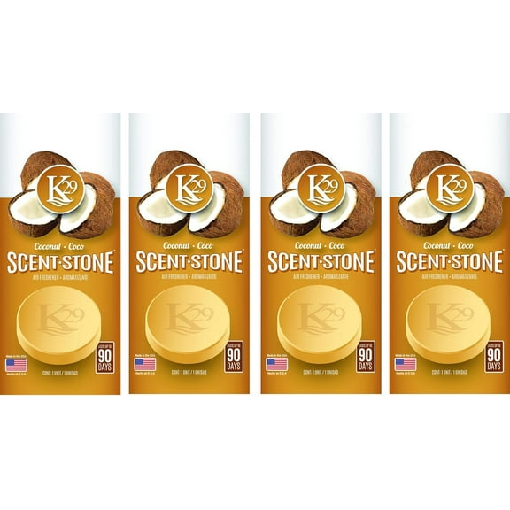 K29 Coconut Stone Air Freshener, Environmentally Safe and Long-lasting Fragrance, 4 Packs