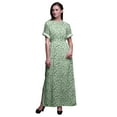 thumbnail image 1 of Bimba Rayon European Seeds Leaves Ladies Long Gown Boho Beach Cocktail Party Maxi SlitÂ&nbsp;Dress-X-Large, 1 of 6