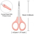 thumbnail image 2 of 2 Pack Curved Craft Scissors Small Scissors Beauty Eyebrow Scissors Stainless Steel Trimming Scissors for Eyebrow Eyelash Extensions, 2 of 2