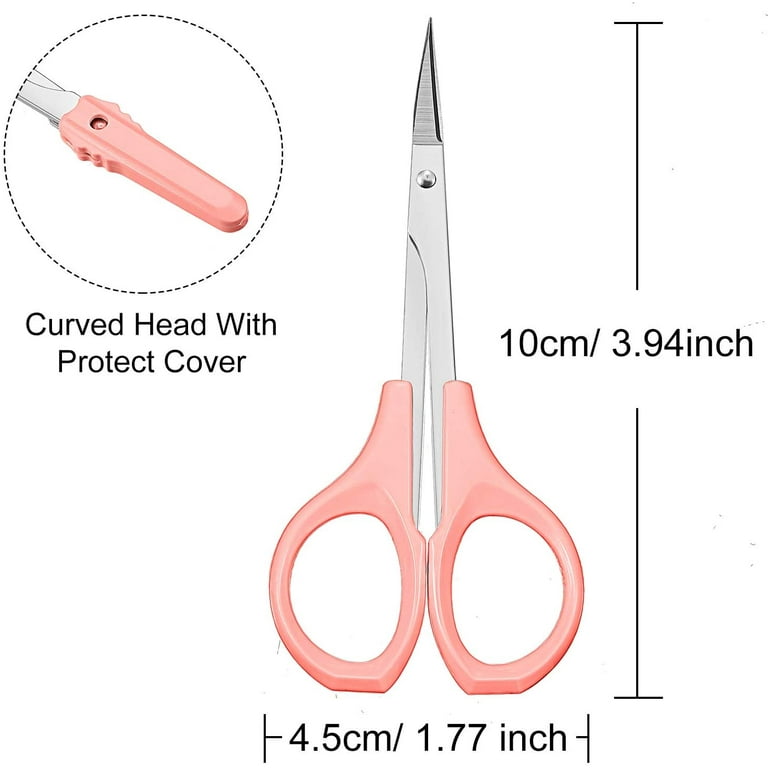 Precision Small Scissors with Leather Case - Ideal for Crafts, Beauty, and  Travel (2Pcs)