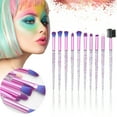 thumbnail image 2 of Xihbxyly Juego de 10 Brochas de Maquillaje Sintéticas, Fibras Suaves y Densas para Un Acabado de Alta Definición, Mango de Madera para Mayor Control, Ideal para Contornear y Difuminar, Uso Profesiona, 2 of 7