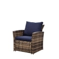 thumbnail image 4 of Highsound 4 Piece Patio Furniture Sets, All Weather Patio Conversation Set, Sectional Wicker Rattan Outdoor Furniture Set with Coffee Table & Blue Cushions, 4 of 7