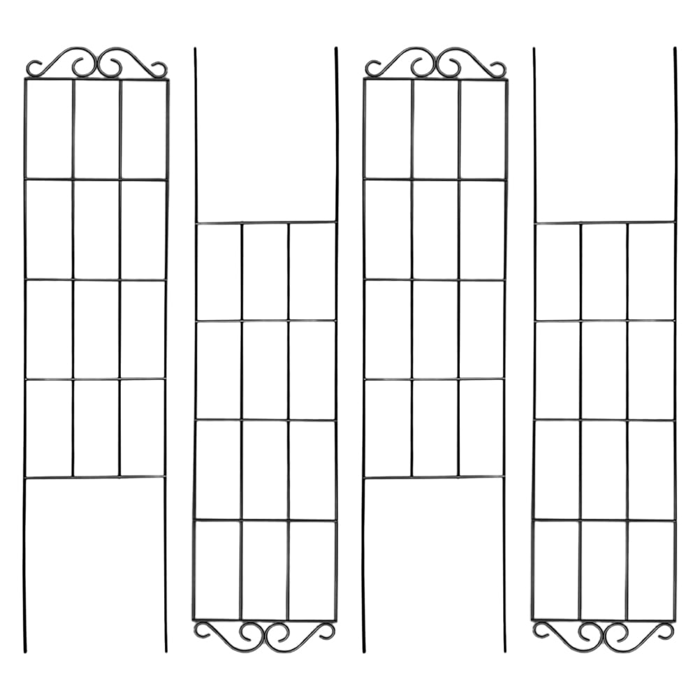 Toddmomy Gardeners Vegetable Trellis For Climbing Plants Iron 4Pcs 19.7X5.9X0.04In
