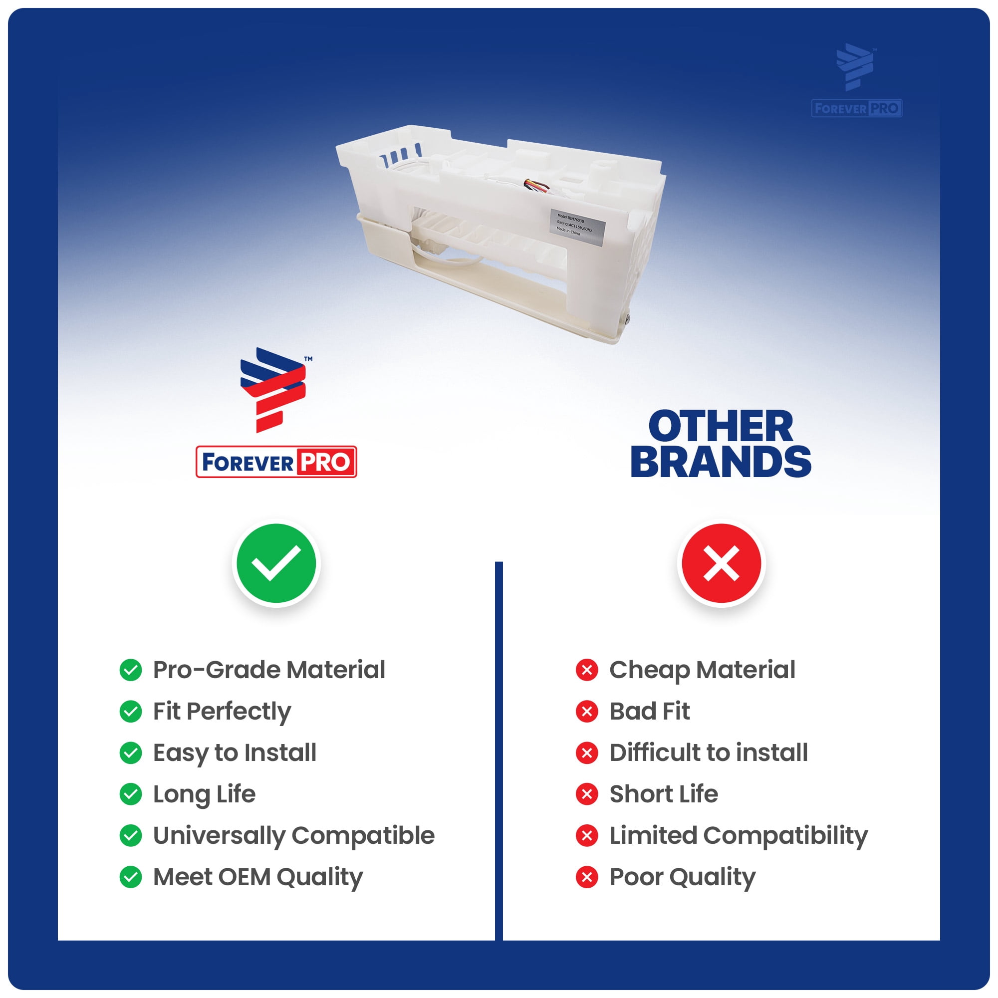 ForeverPRO DA97-07603B Assy Support-Ice Maker;A for Samsung Refrigerator DA97-05037D DA97-07603A DA97-07603B