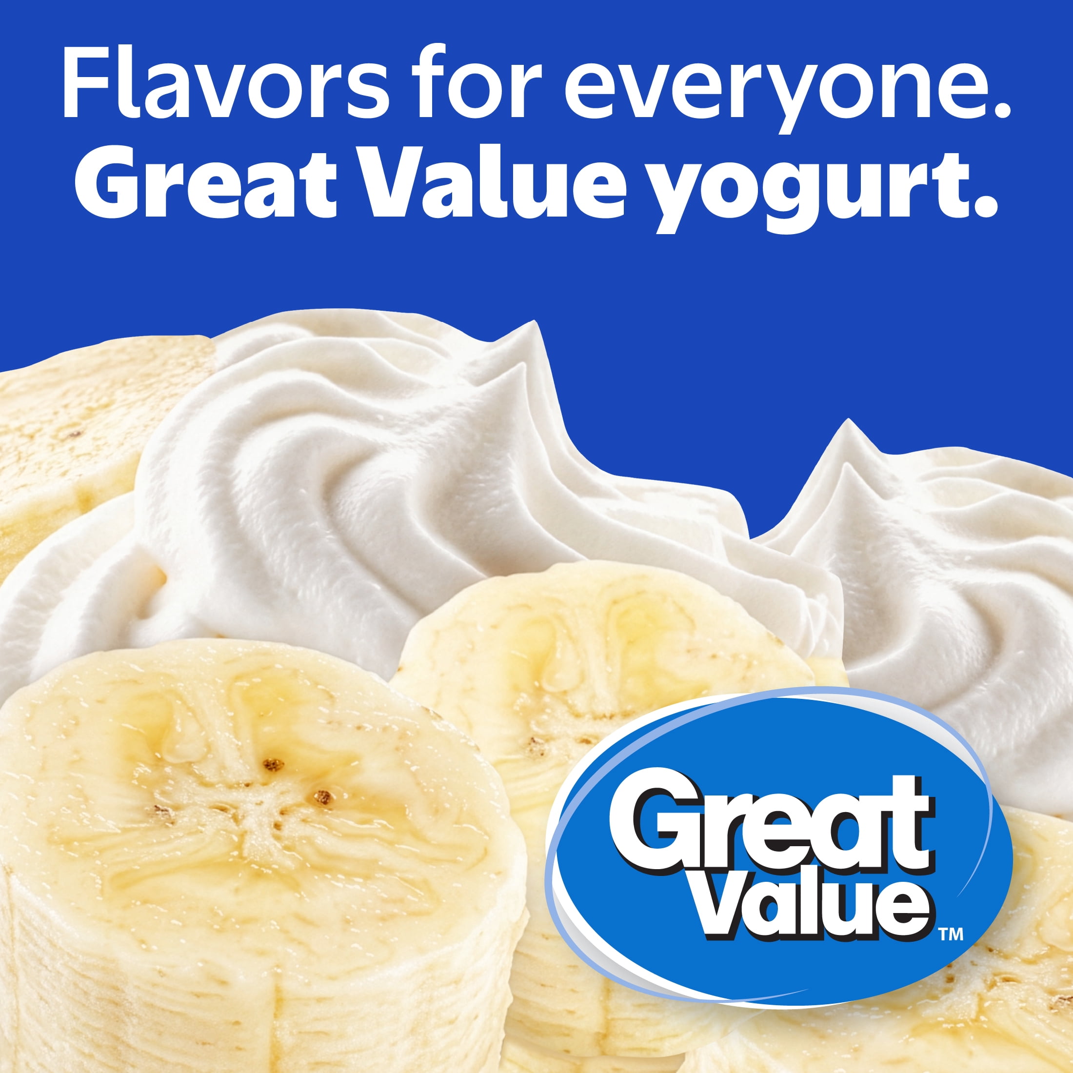 Great Value Banana Cream Light Nonfat Greek Yogurt 5.3 oz Cup with