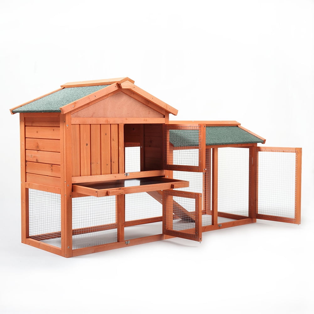 Kadyn for indoor and outdoor use Wooden Rabbit Hutch Chicken Coop with 1 Removable Tray and 3 Lockable Doors Rabbit Hutch, Orange Kadyn for indoor and outdoor use Wooden Rabbit Hutch Chicken Coop with 1 Removable Tray and 3 Lockable Doors Rabbit Hutch, Orange