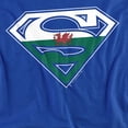 thumbnail image 2 of Superman Welsh Shield Women's T Shirt, Royal, 2X-Large, 2 of 6