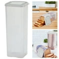 thumbnail image 4 of Yucurem Plastic Bread Keeper with Airtight Lid Bread Bin Kitchen Supplies Kitchen Storage (White), 4 of 9