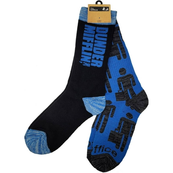 The Office Dunder Mifflin 2 Pack Adult Crew Socks