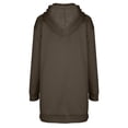 thumbnail image 4 of Vestido sudadera largo con capucha y cordón para mujer - Jersey oversize informal con bolsillo, mezcla de poliéster, tallas S-XXL, 4 of 5