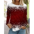 thumbnail image 2 of Camiseta de manga larga para mujer, ropa informal festiva para regalo, Top, nueva moda deportiva, ropa familiar para el día de Navidad Harajuku 2023, 2 of 4