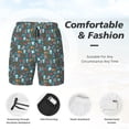 thumbnail image 3 of Haiem Skull cute organ Mens Swim Trunks with Compression Liner 2 in 1 Swimming Shorts Stretch Swimwear Quick Dry,Board Shorts-X-Large, 3 of 9