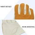 thumbnail image 2 of Billuyoard 1 par de guantes de trabajo para soldar en jardinería, protección de manos para entrenamiento, guantes a prueba de espinas, guantes de cuero Jardín y Patio amarillo METRO, 2 of 6