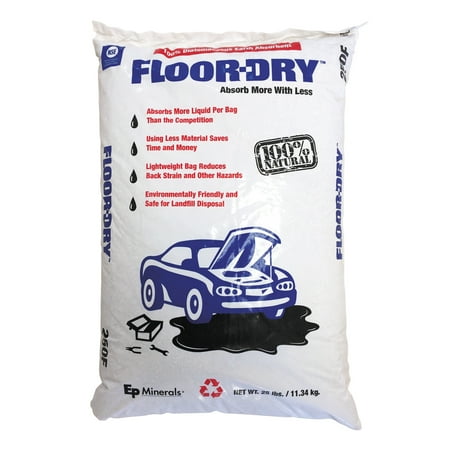 Oil Absorber Sheet - Floor-Dry DE Premium Oil Absorbent, Diatomaceous Earth, 25lb Poly Bag -MOL9825